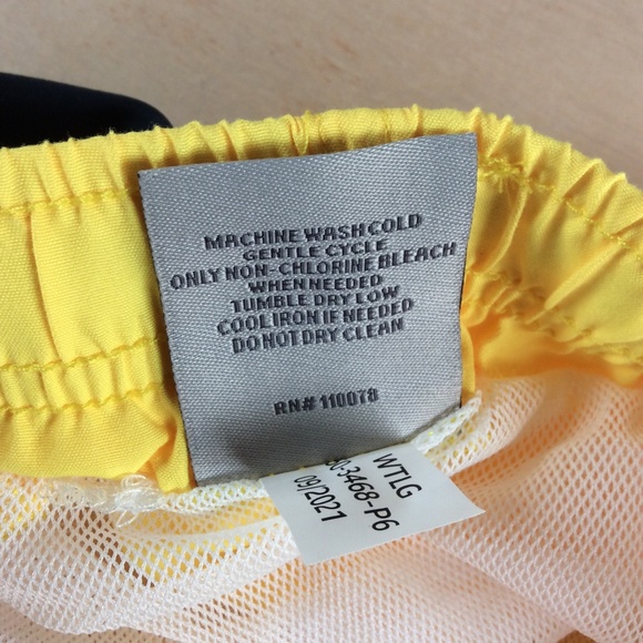 U.S. Polo Assn. Boys Swim Shorts Swim Trunks Size XL 14-16 Yellow Blue NWT - Picture 11 of 12